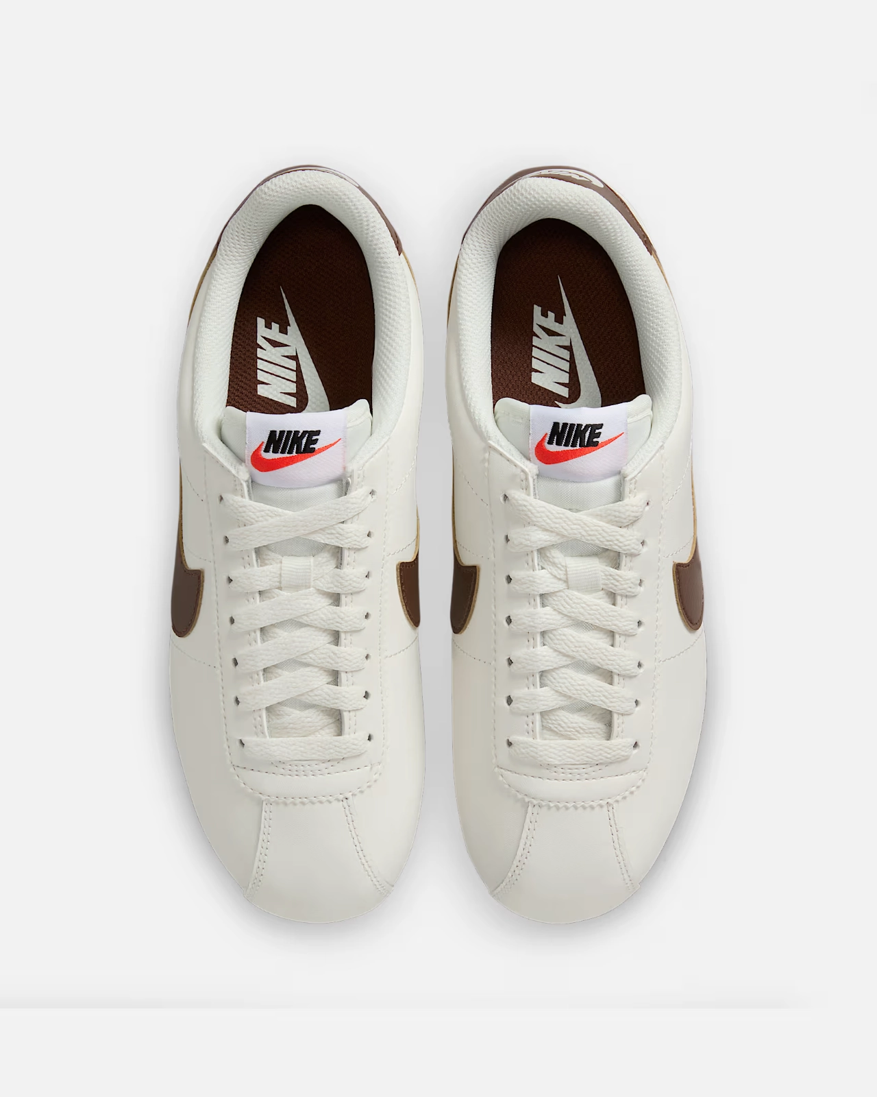 Nike Cortez DN1791-104 Sneakers Women's Sail Cacao Wow Leather Lifestyle Shoes Nike Road Race Shoes