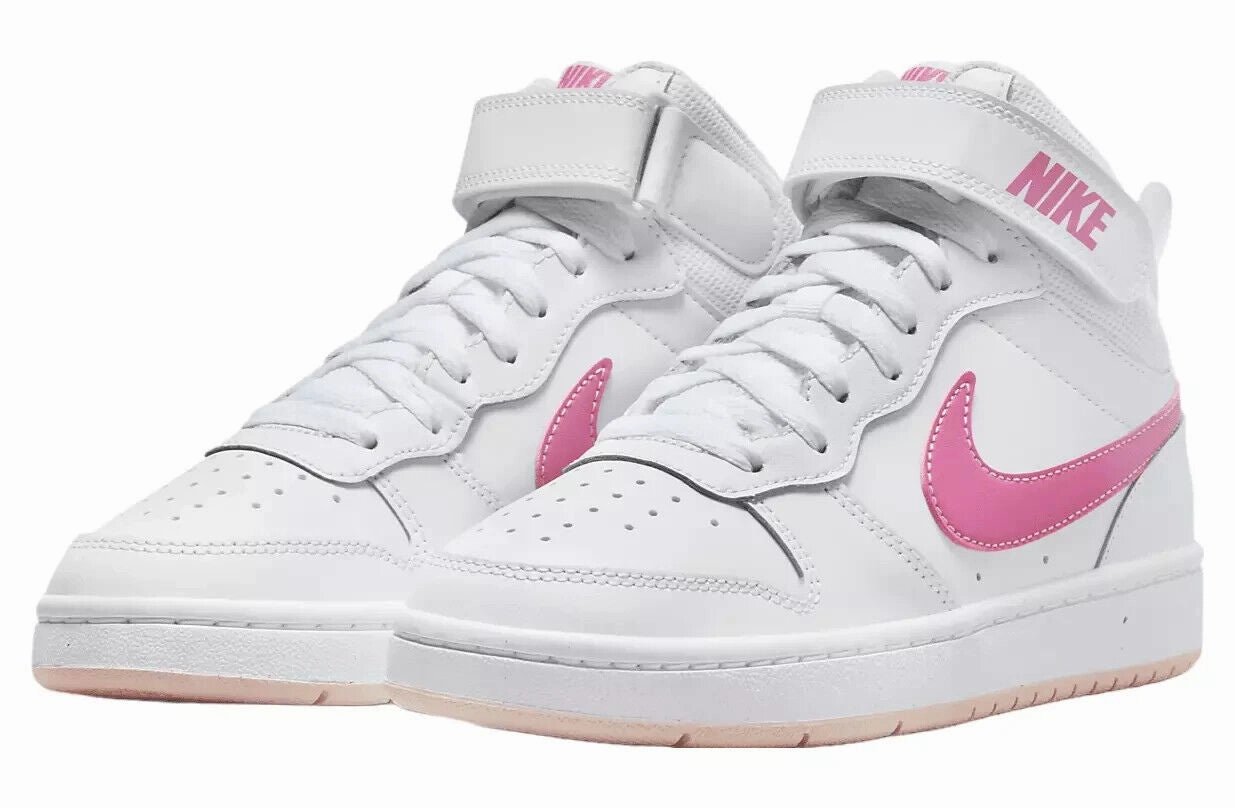 Hooka Sneakers Nike Court Borough Mid 2 CD7782-116 Sneakers Kids  White Leather Shoes TF4361