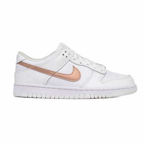 Non Slip Work Sneakers Nike Dunk Low (GS), White Metallic Red Bronze