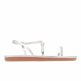 Niove Flip Flop All Silver Platform Woven Sandals