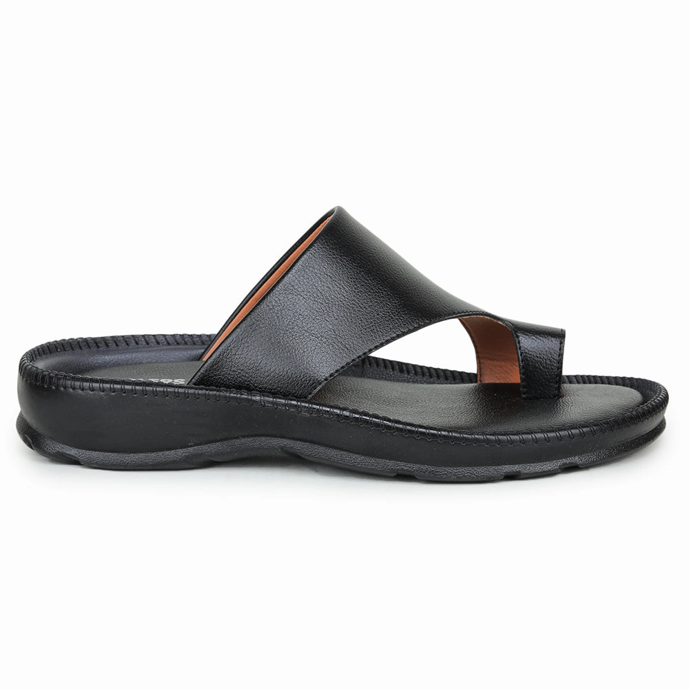 Coolers Casual Black Toe Ring Slippers For Men JPL-222 By Liberty Ted Slides