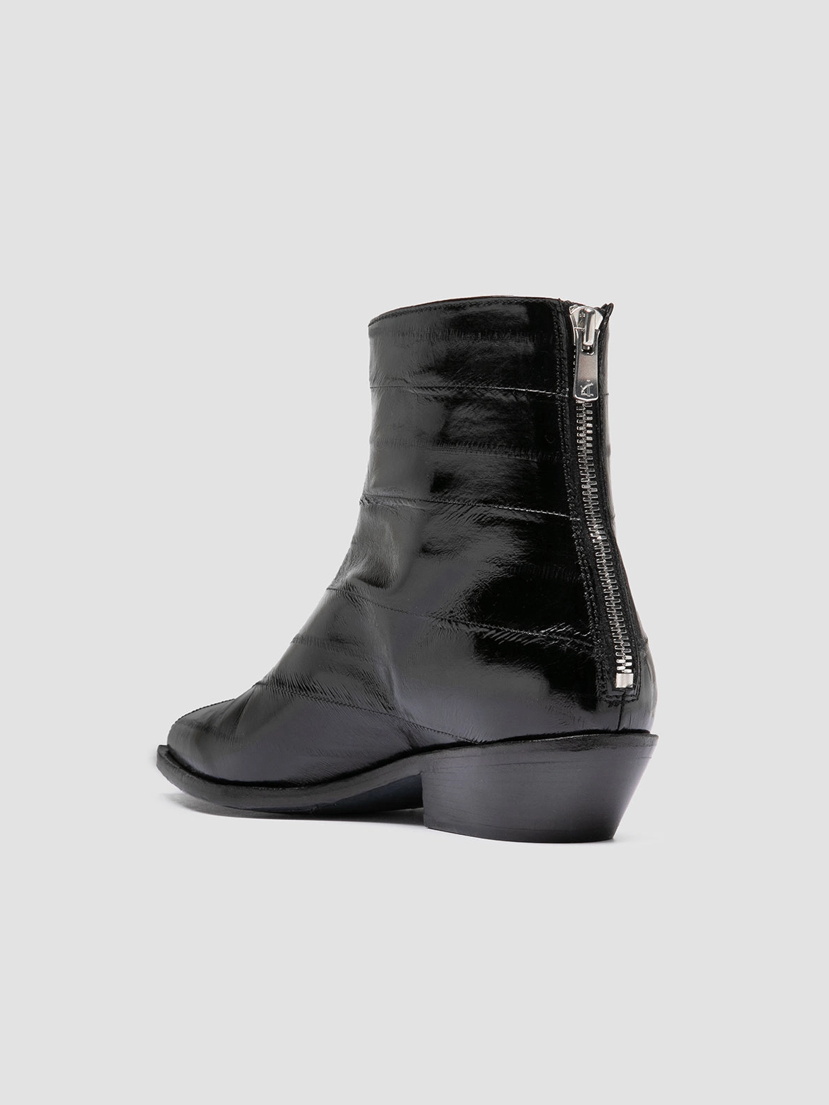 Cute Snow Boots NOELIE DD 109 - Black Leather Zipped Boots