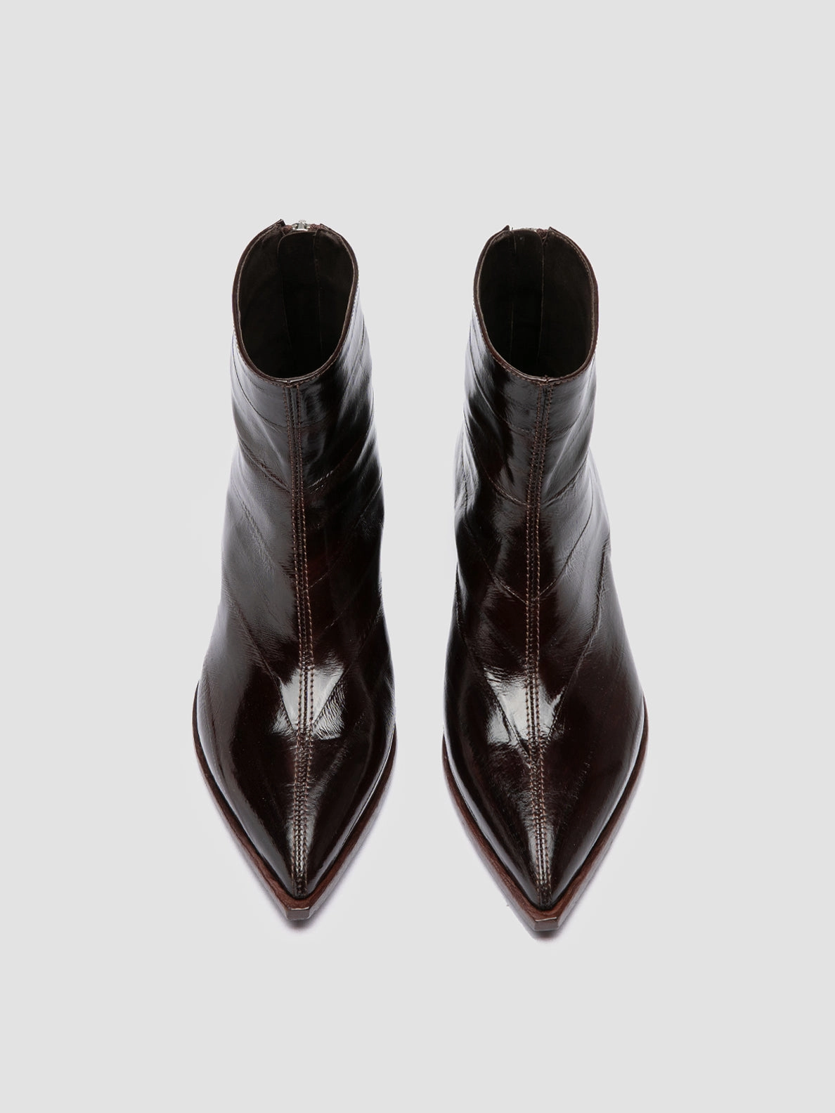 NOELIE DD 109 - Dark Brown Leather Zipped Boots Charles David Boots