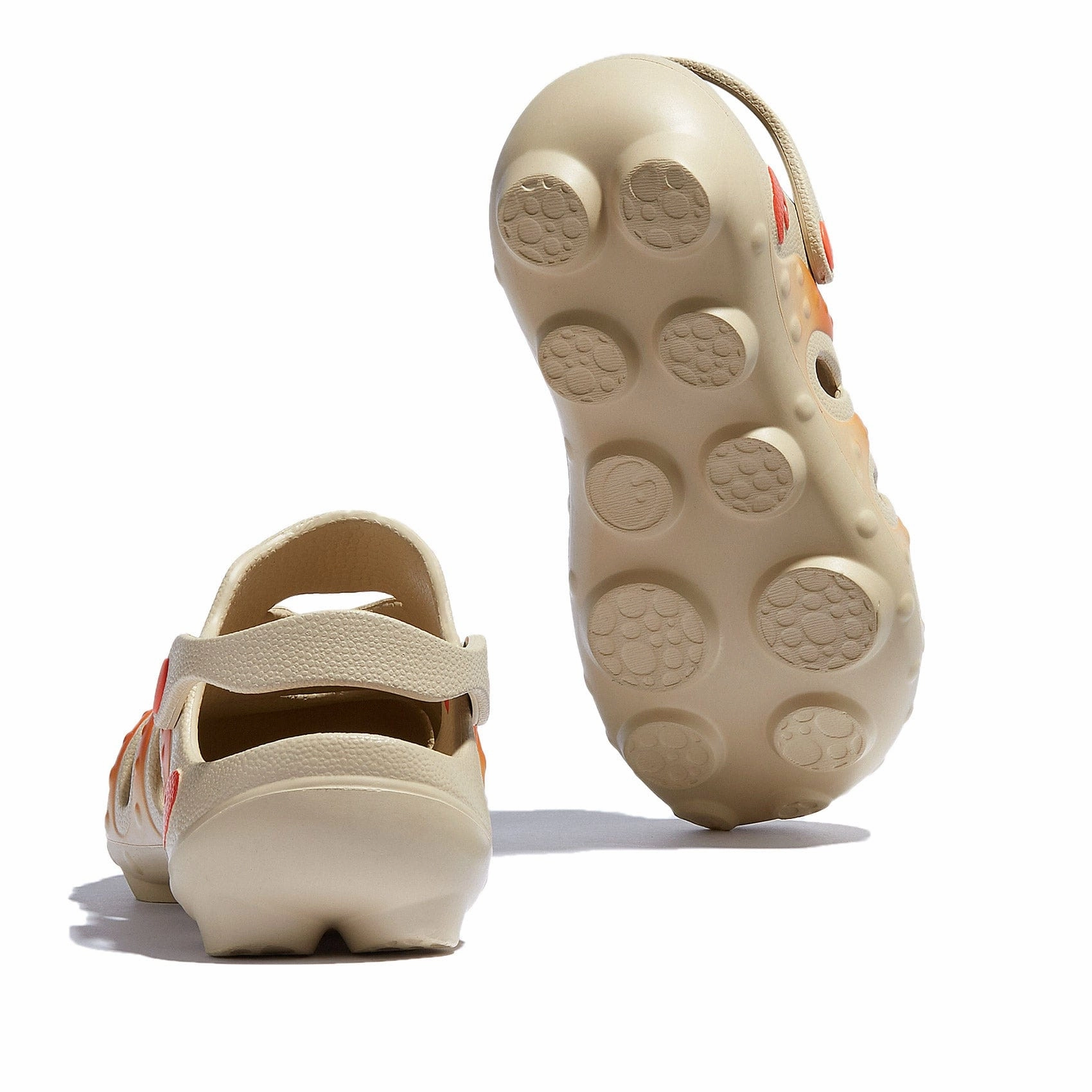 Orange Brown Octopus I Women 70s Sandals