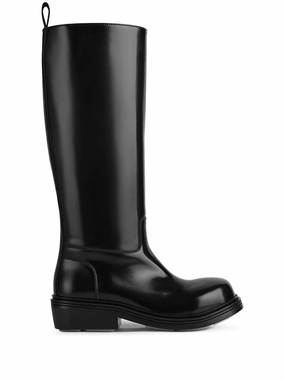 Russell Moccasin Boots patent-leather knee-high boots