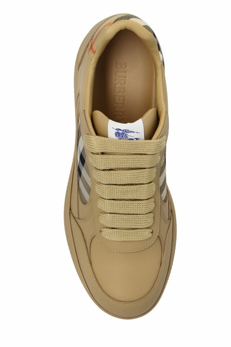 Composite Sneakers Beige Low-Top Sneakers With Minimalist Design
