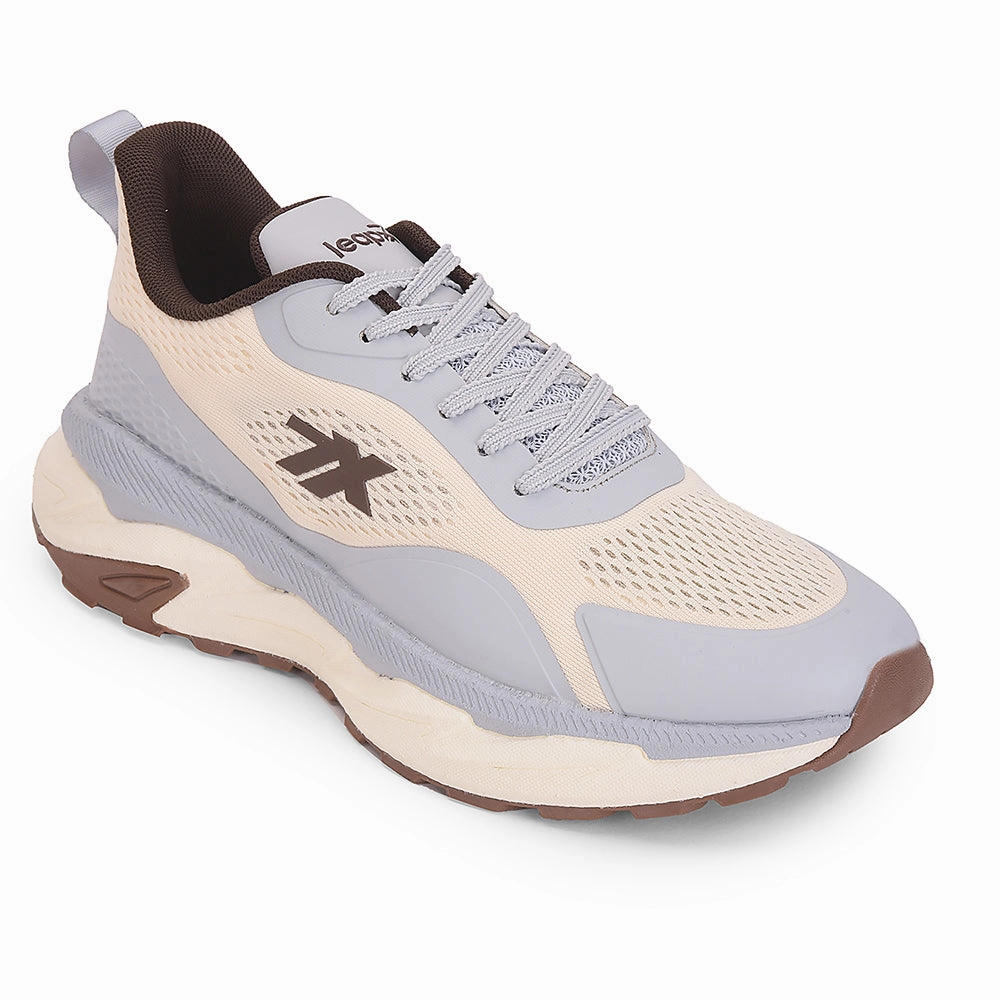 Cushioned Shoes Running Leap7x Blue Sports Lacing Running Shoes For Men XLM-04 By Liberty