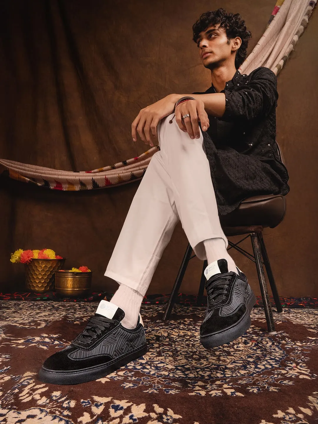 Blazer Low Suede Premium Casual Shoes RANGREZA ETHNIC by Bacca Bucci