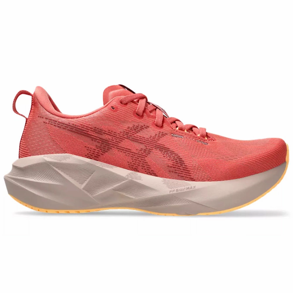 Asics New Release Running Shoes Women's Asics Novablast 5, Dark Pink Clay/Rubble Red, 8 B Medium