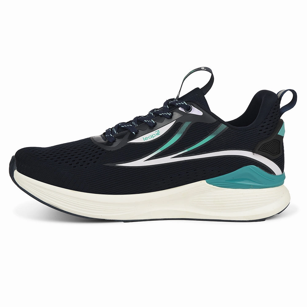 Outlet Running Shoes Leap7x Navy Blue Sports Lacing Running Shoes For Men DARIO By Liberty