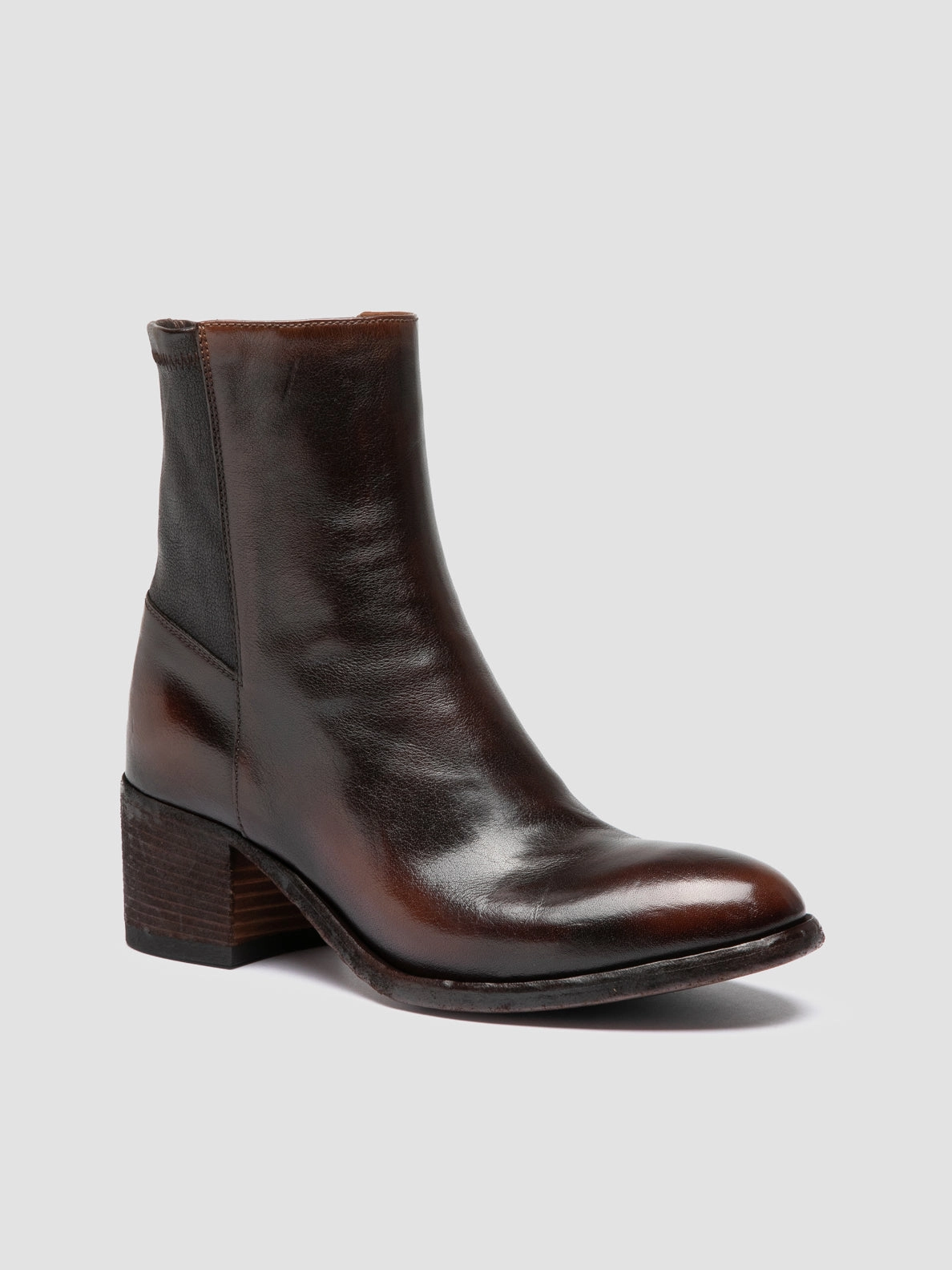 Outfit White Boots DENNER 127 - Light Brown Leather Zipped Boots