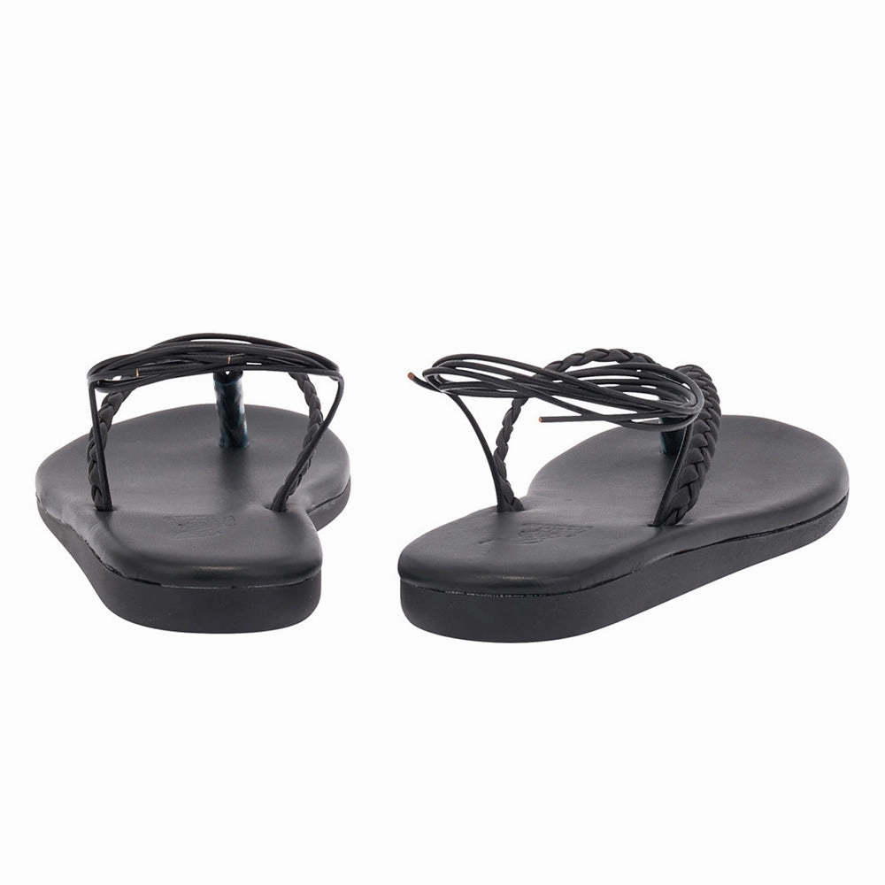 Plage Lace Up Black Width Wide Sandals