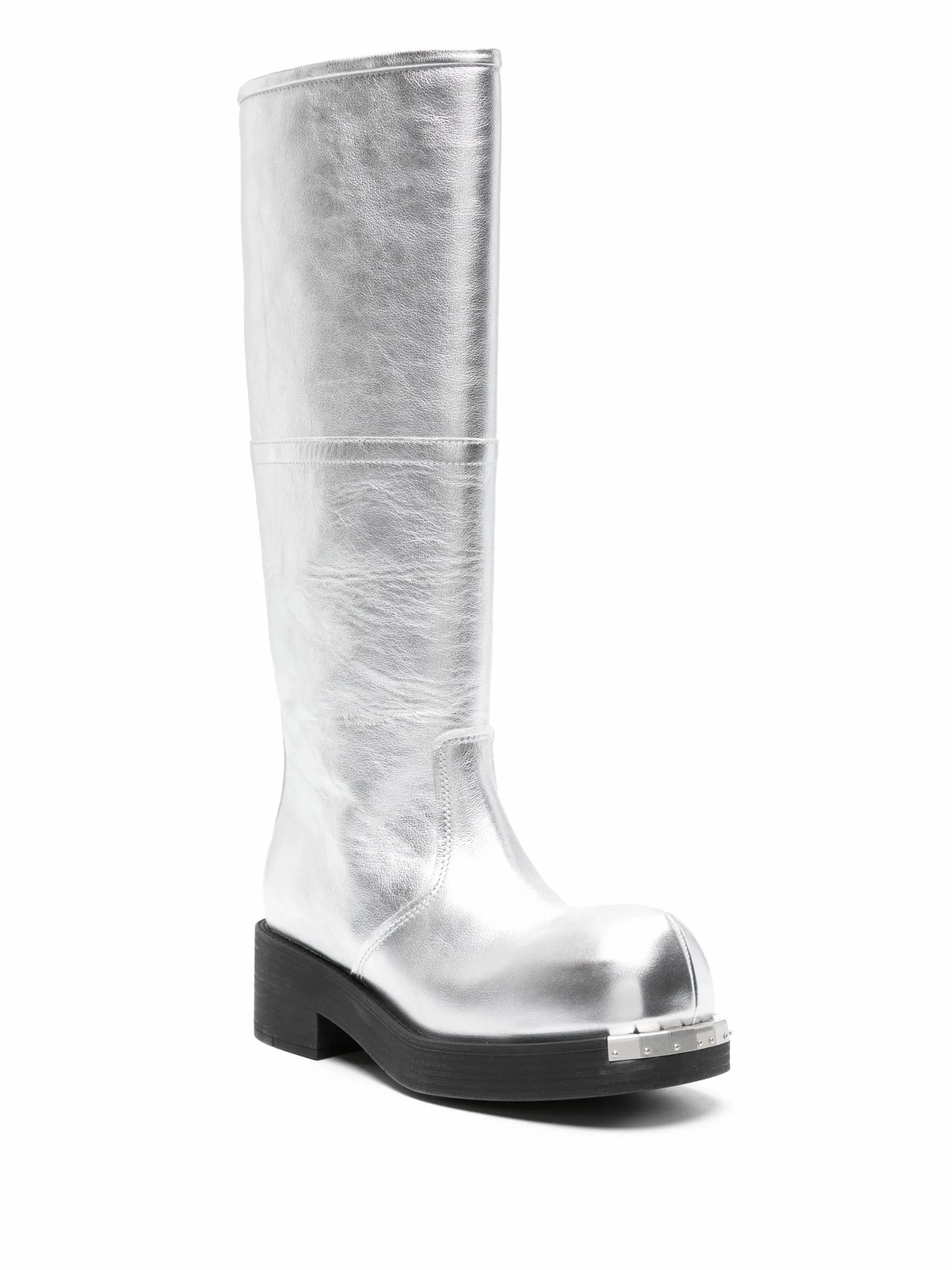 Biker metallic-leather boots Penny Boots