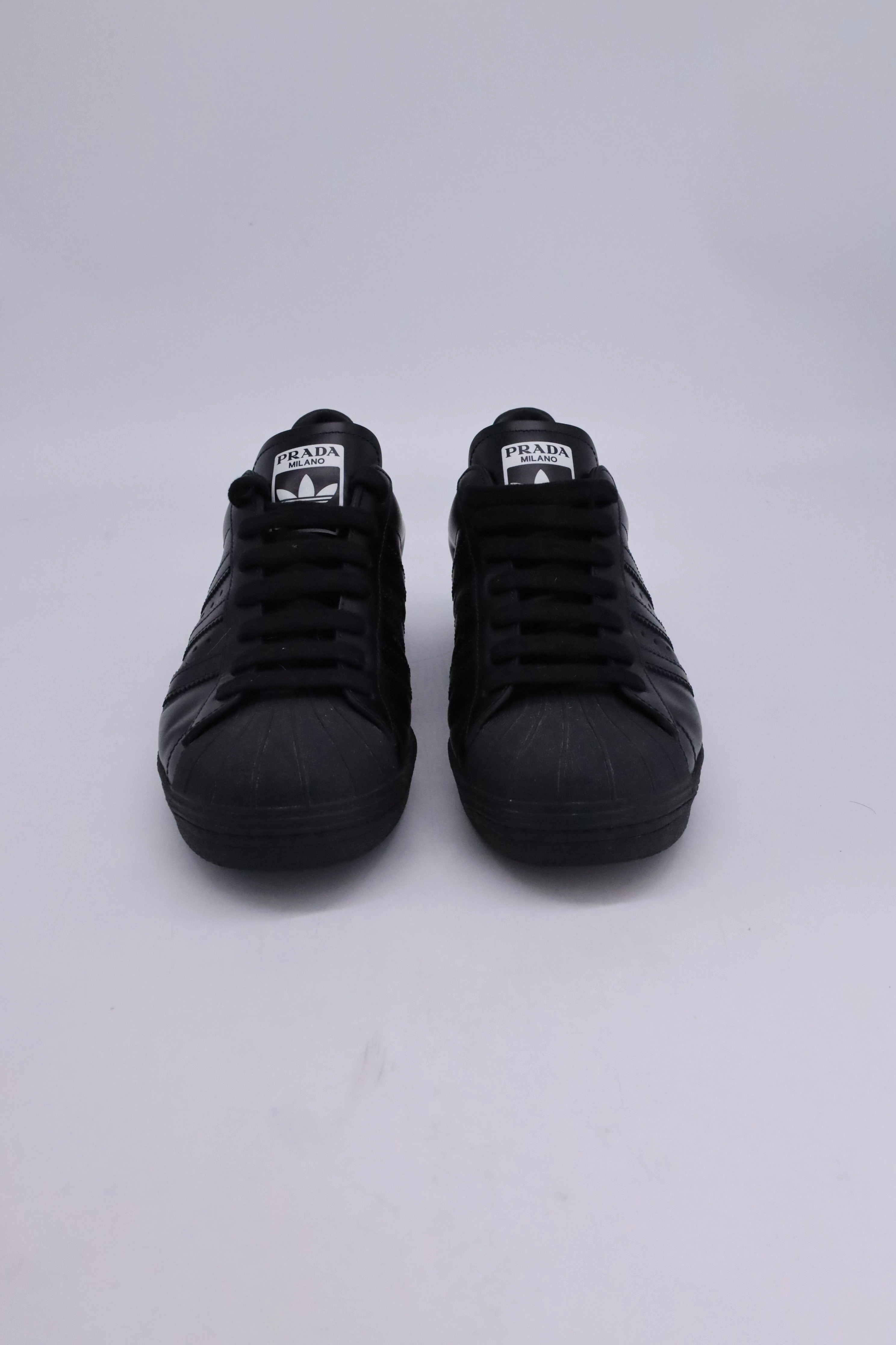 Prada x Adidas Superstar Sneakers in Black Leather Japanese Sneakers Tiger