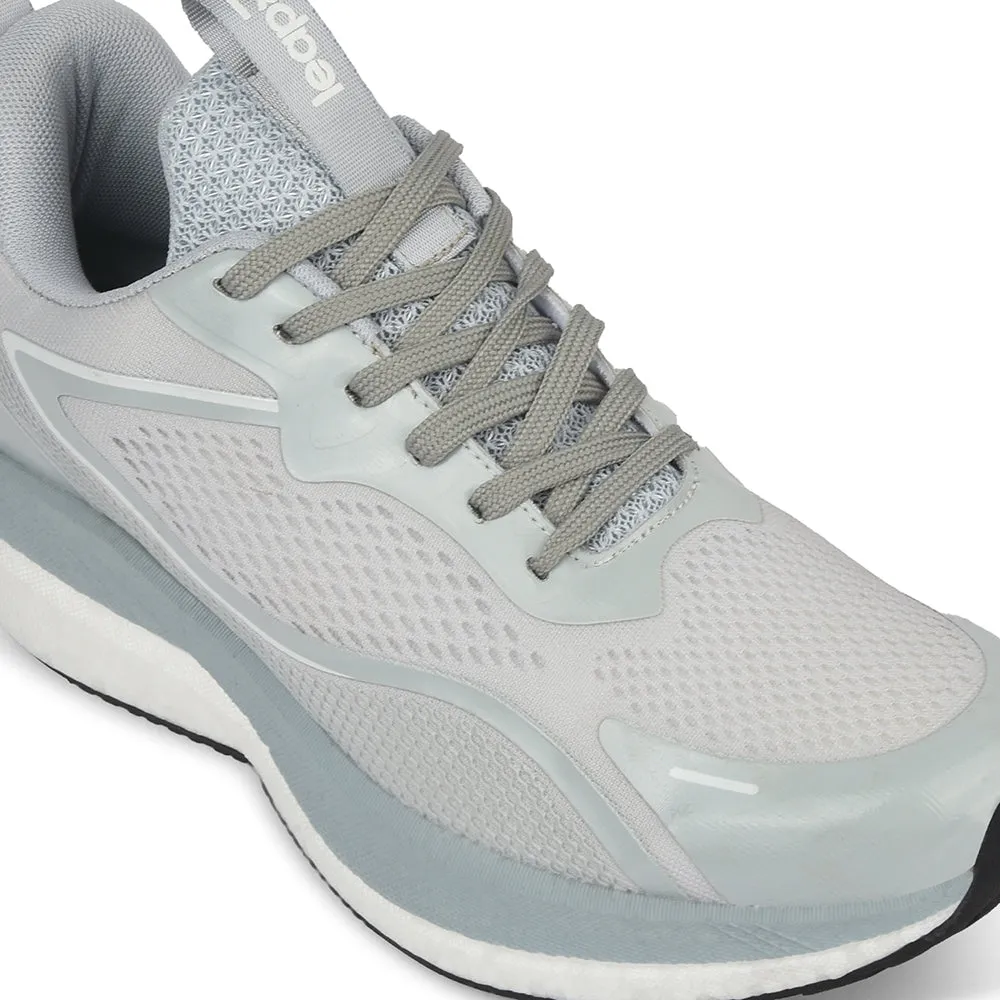 Running Shoes Customer Service Leap7x Light Grey Sports Lacing Running Shoes For Men XLM-06 By Liberty