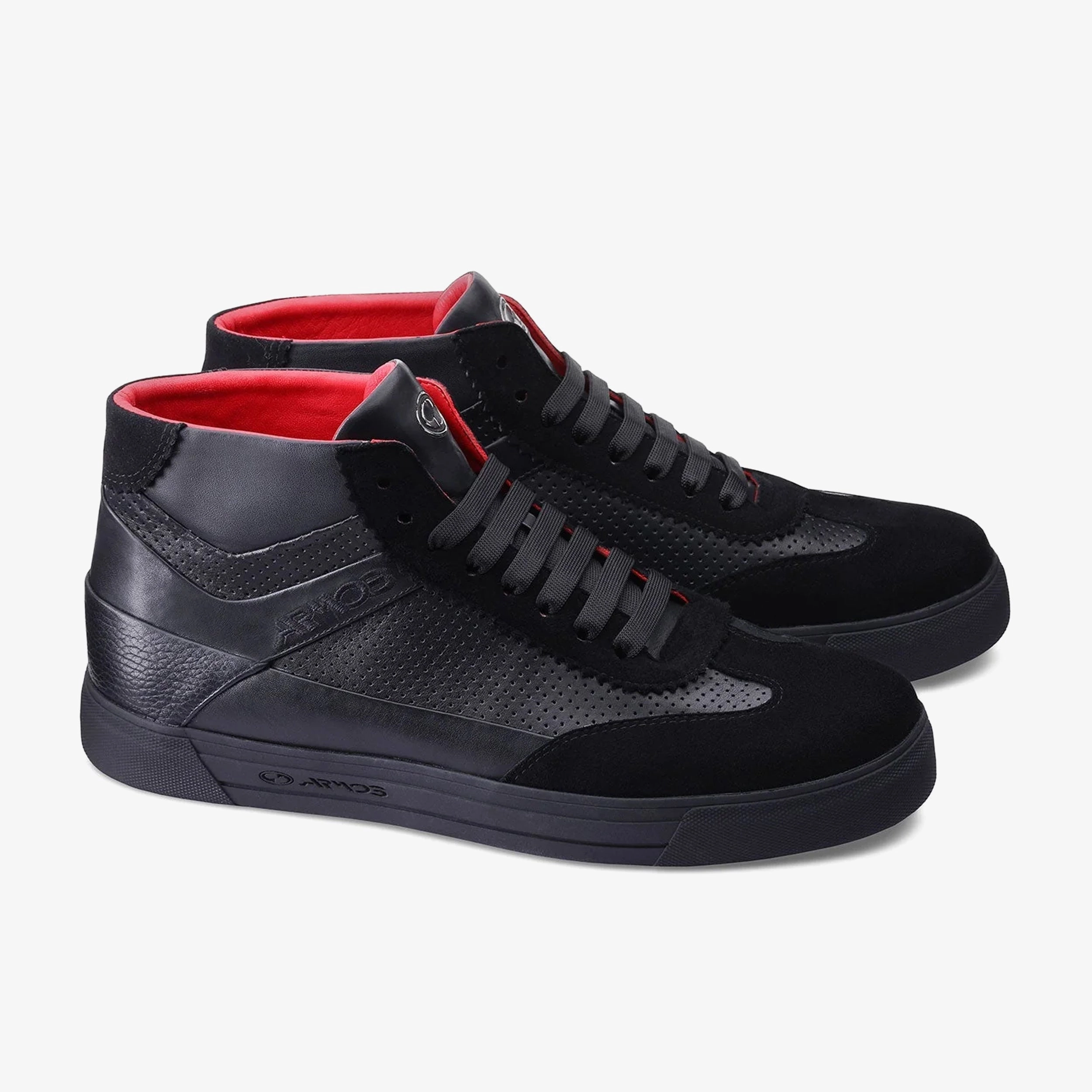 Best Boots Men's Black Suede & Leather High Sneaker