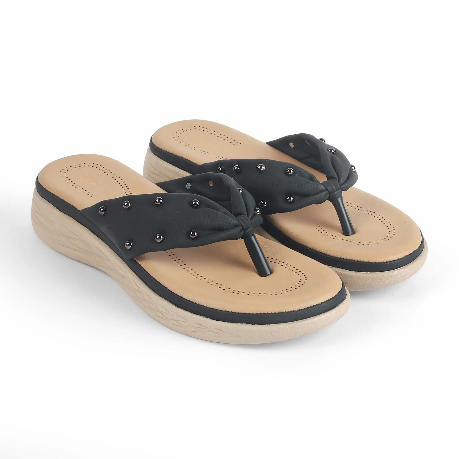 Bedrock Sandals Tresmode Haiv Black Women's Platform Wedges