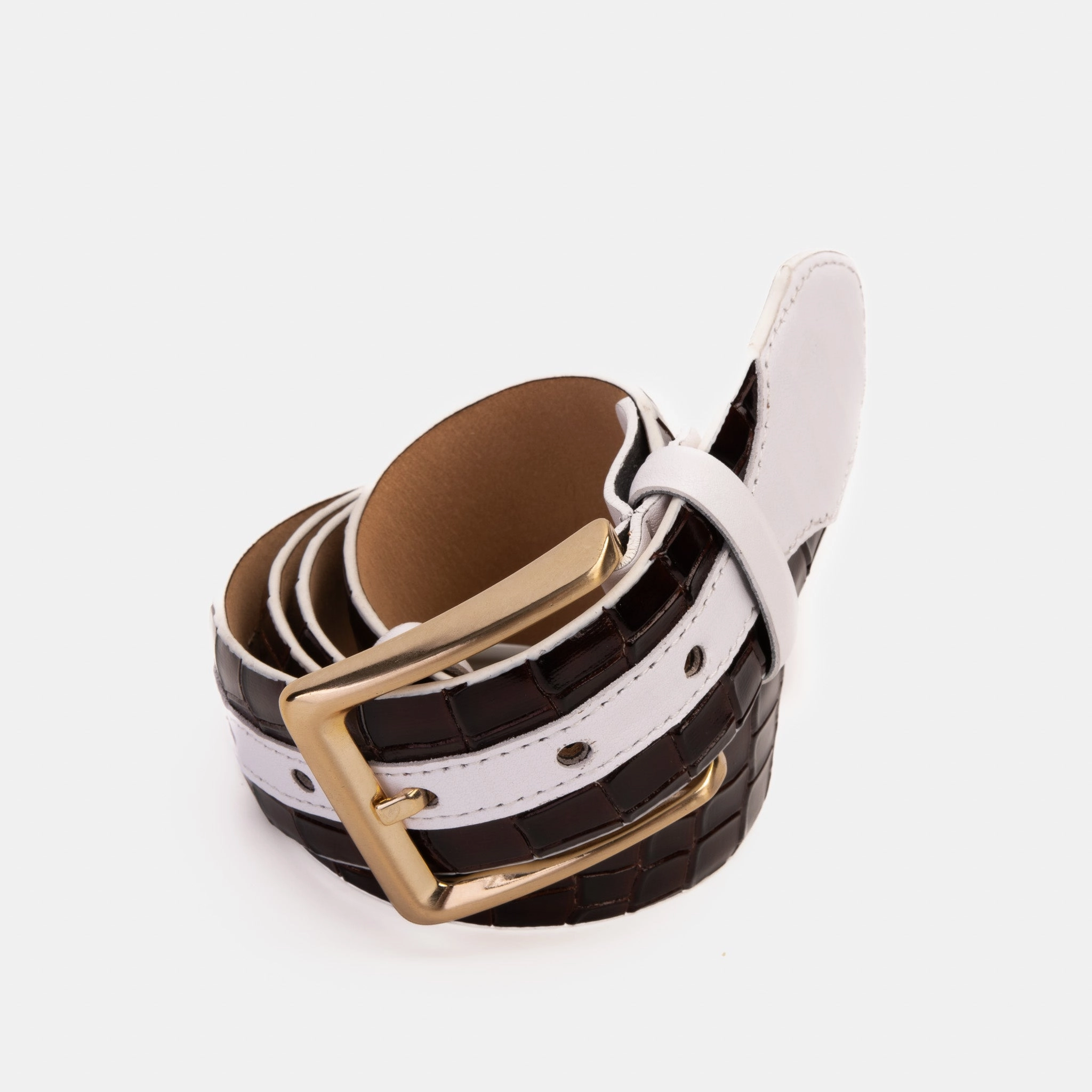 The Bellagio Brown & White Leather Belt Billini Boots