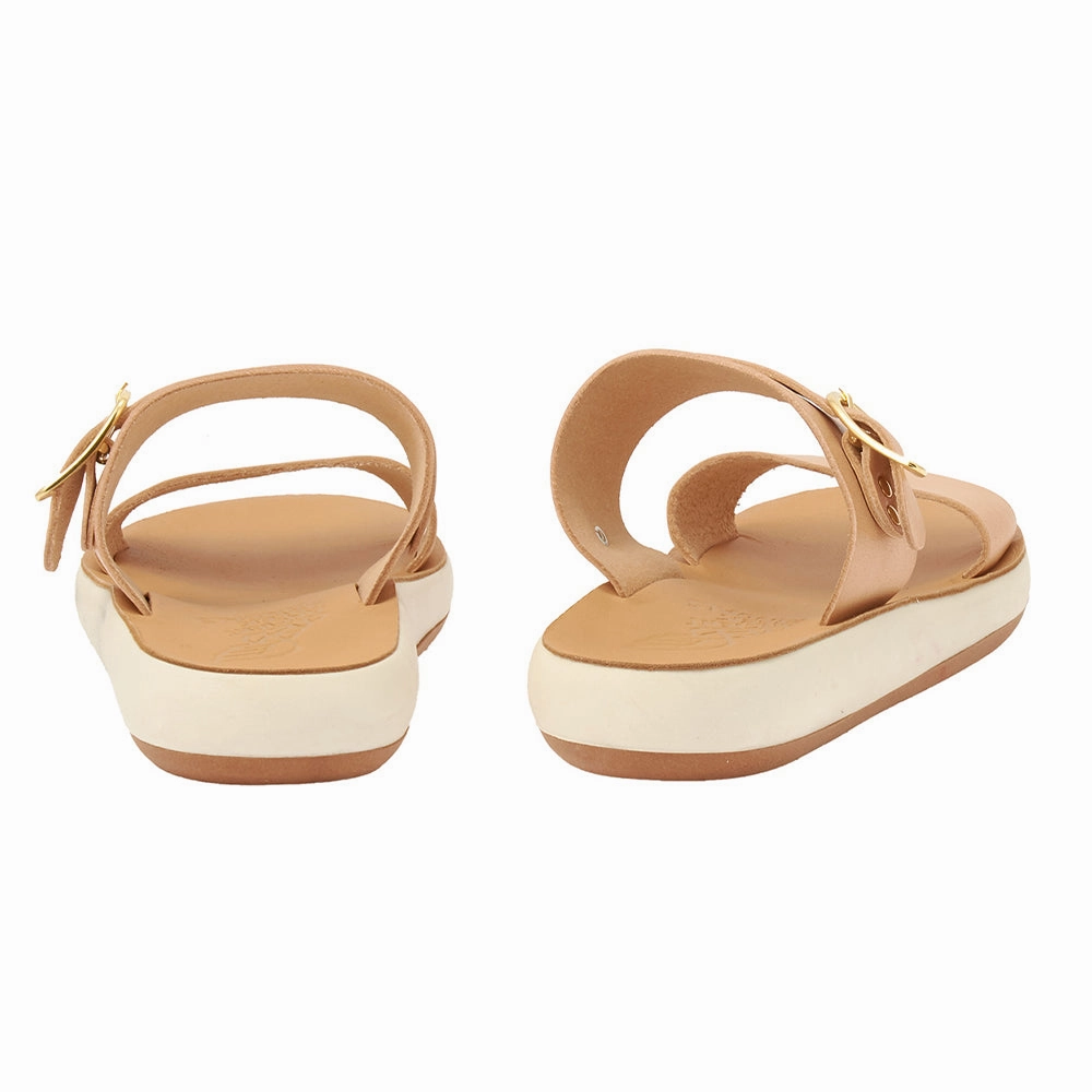 Fuzzy Croc Sandals Preveza Comfort Natural