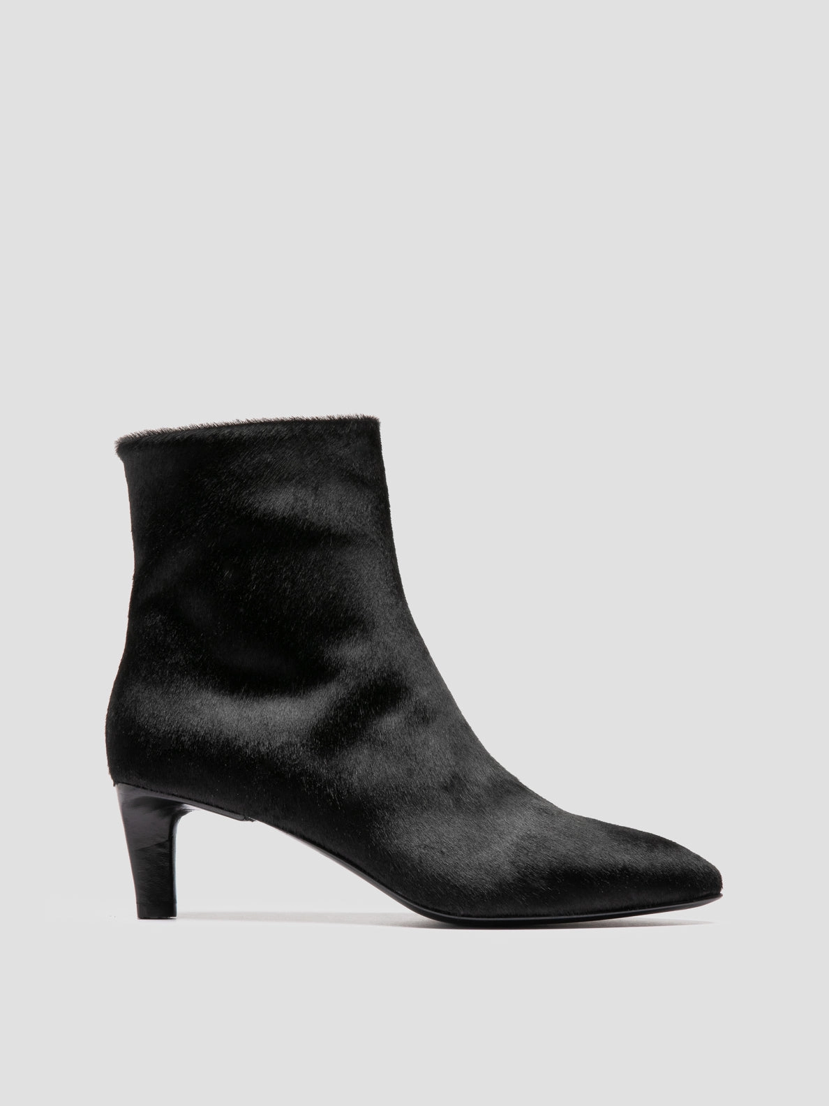 SUZY 008 - Black Leather Zipped Boots Good Hiking Boots