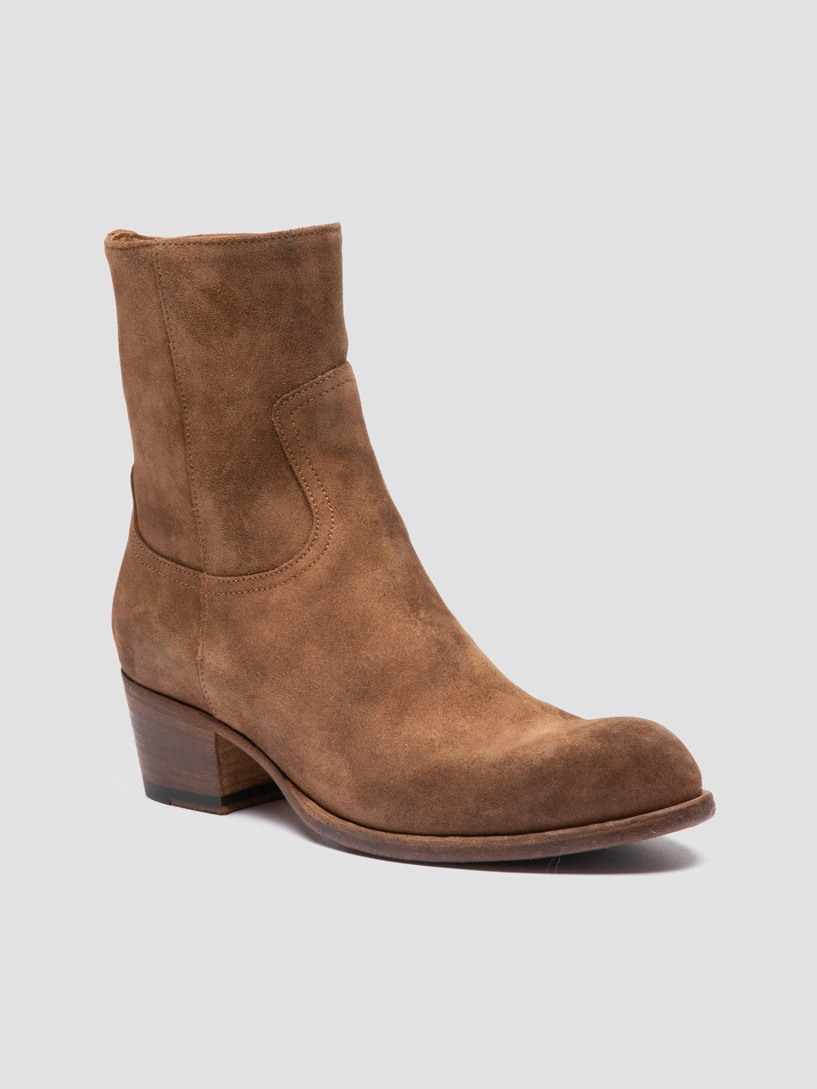 Resoling Boots Near Me WADE 003 - Brown Suede Zipped Boots