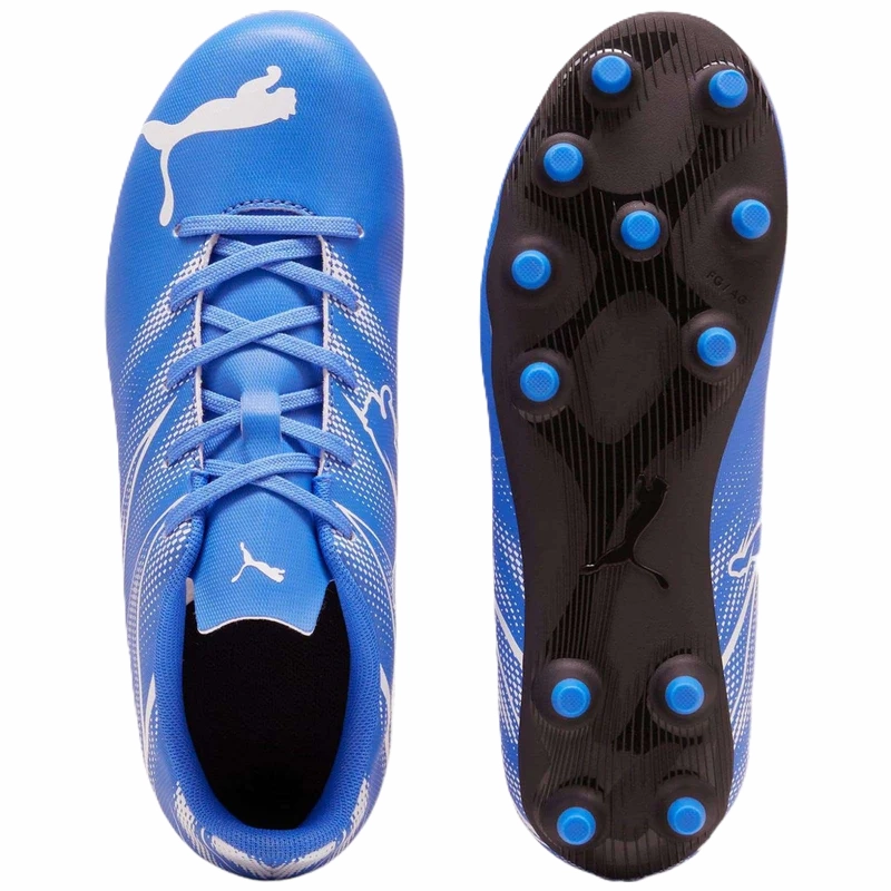Puma Attacanto Firm Ground Junior Football Boots Bluemazing Puma White (Blue White) Cowgirl Rhinestone Boots