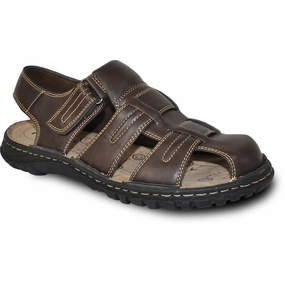 Rhinestone Sandals KOZI Men Sandal LOCUS-81 Brown