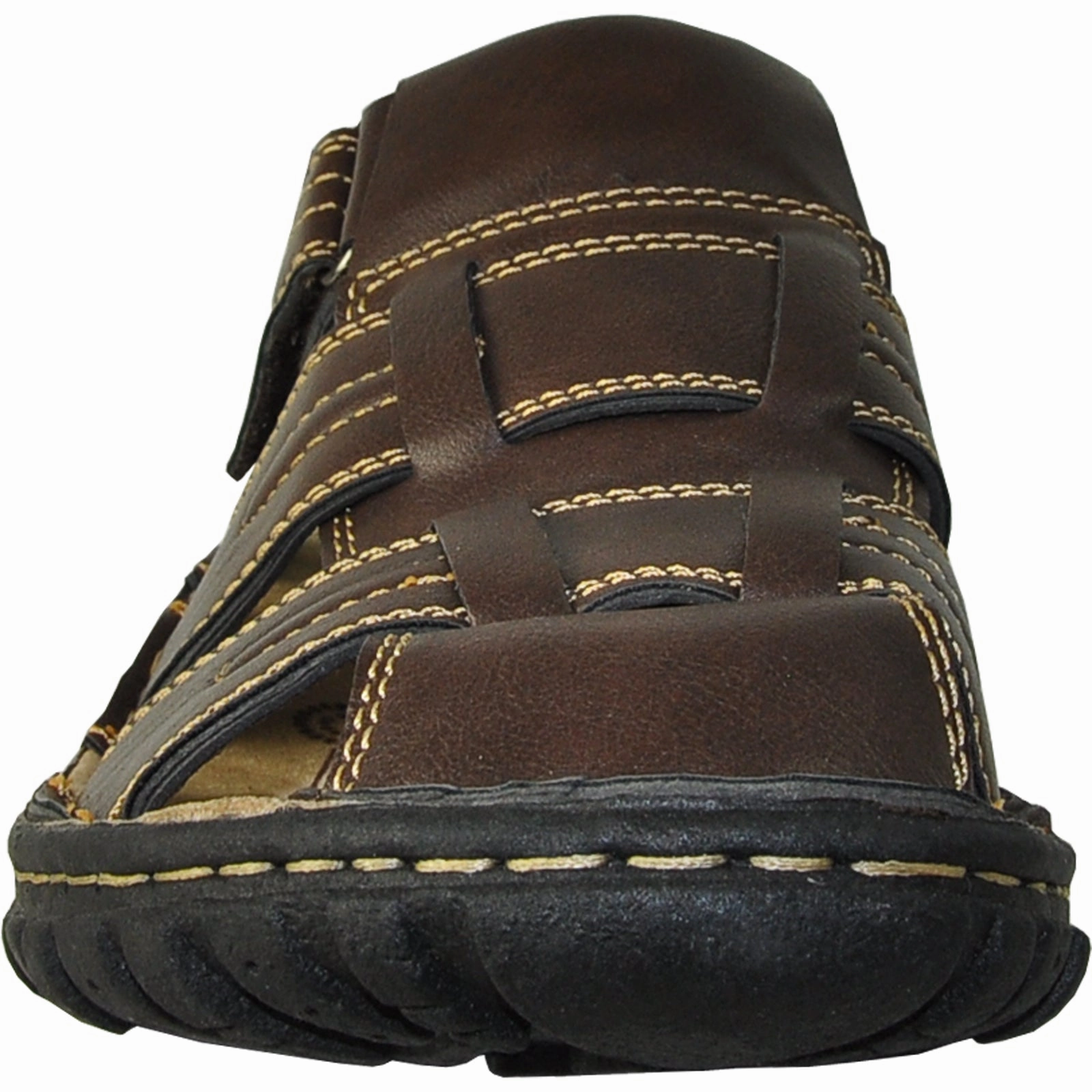 KOZI Men Sandal LOCUS-81 Brown Leather Block Heel Sandals