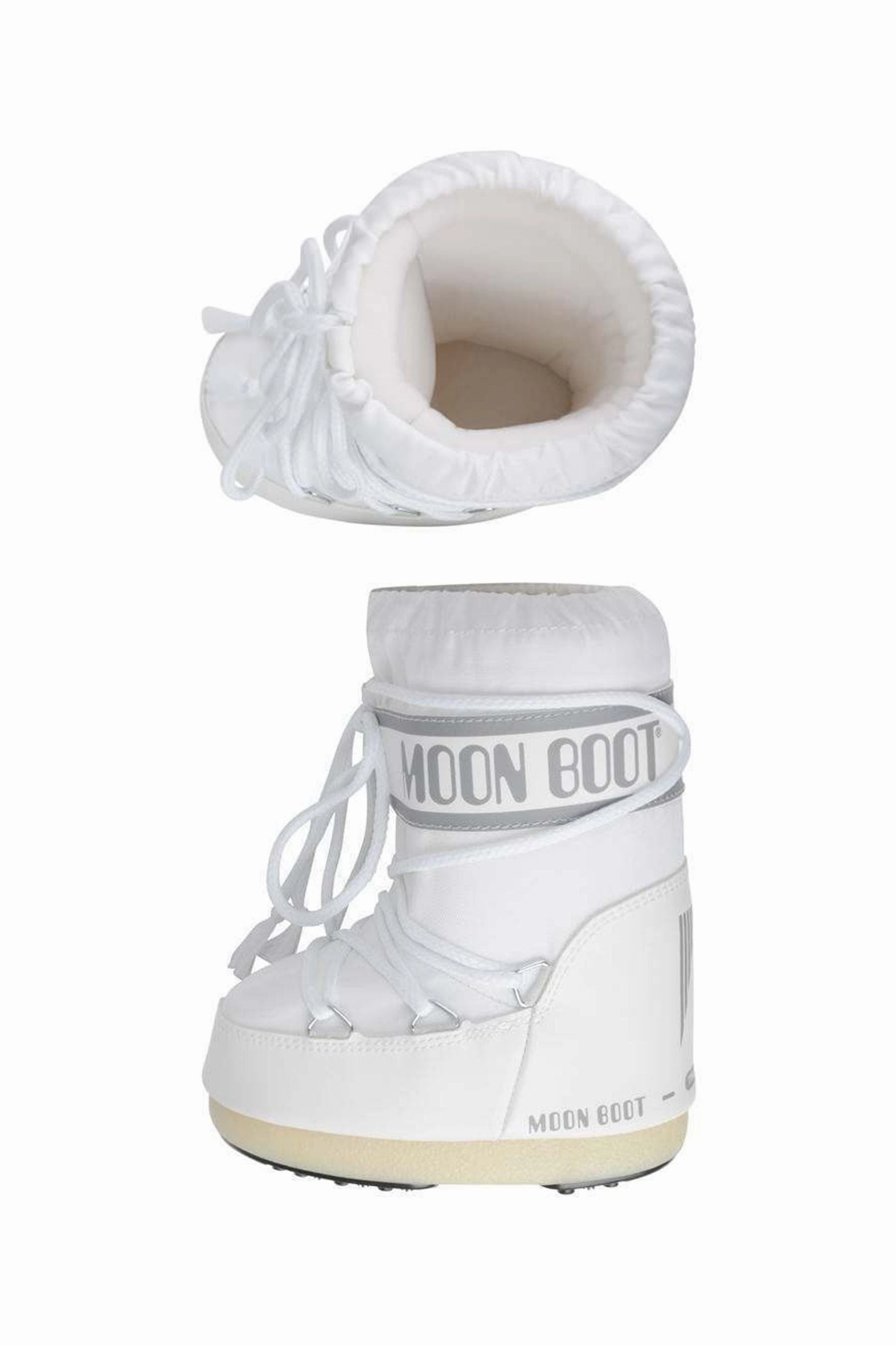Brogue Boots Moon Boot Kids Icon Nylon Snow Boots in White