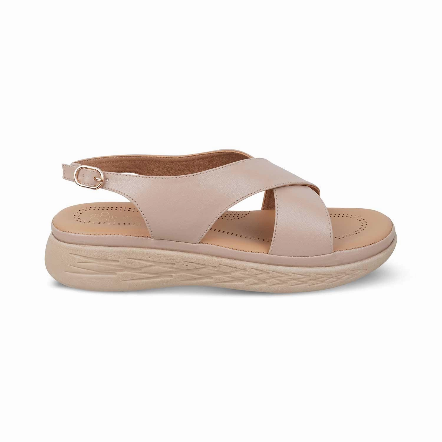The Havit Beige Women's Casual Wedge Sandals Tresmode Reef Platform Sandals