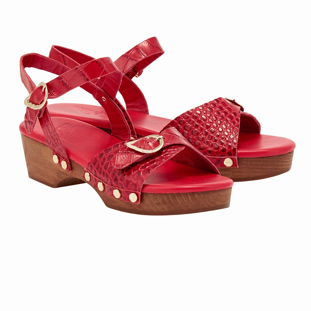Irini Clog Red 90s Platform Sandals