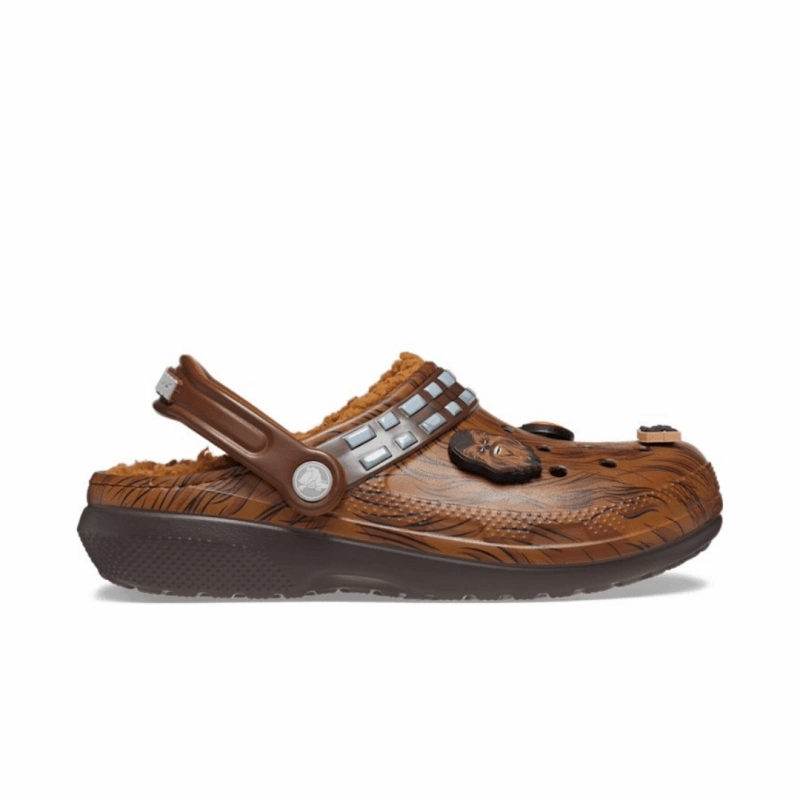 Corvette Slippers Crocs Toddler Star Wars Chewbacca Classic Lined Clog - Espresso