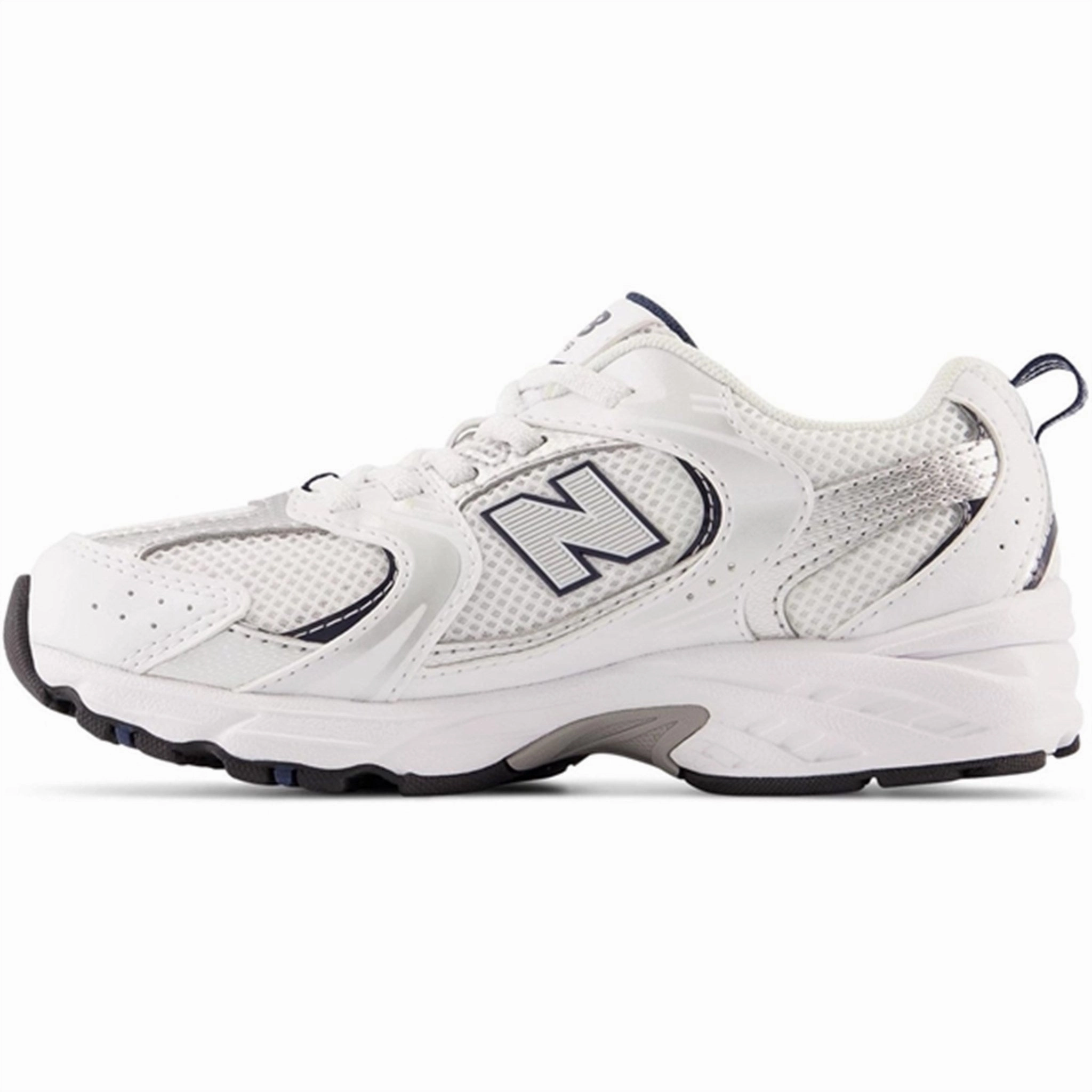 Silver Sneakers United Healthcare New Balance 530 Kids Bungee Lace Sneakers White