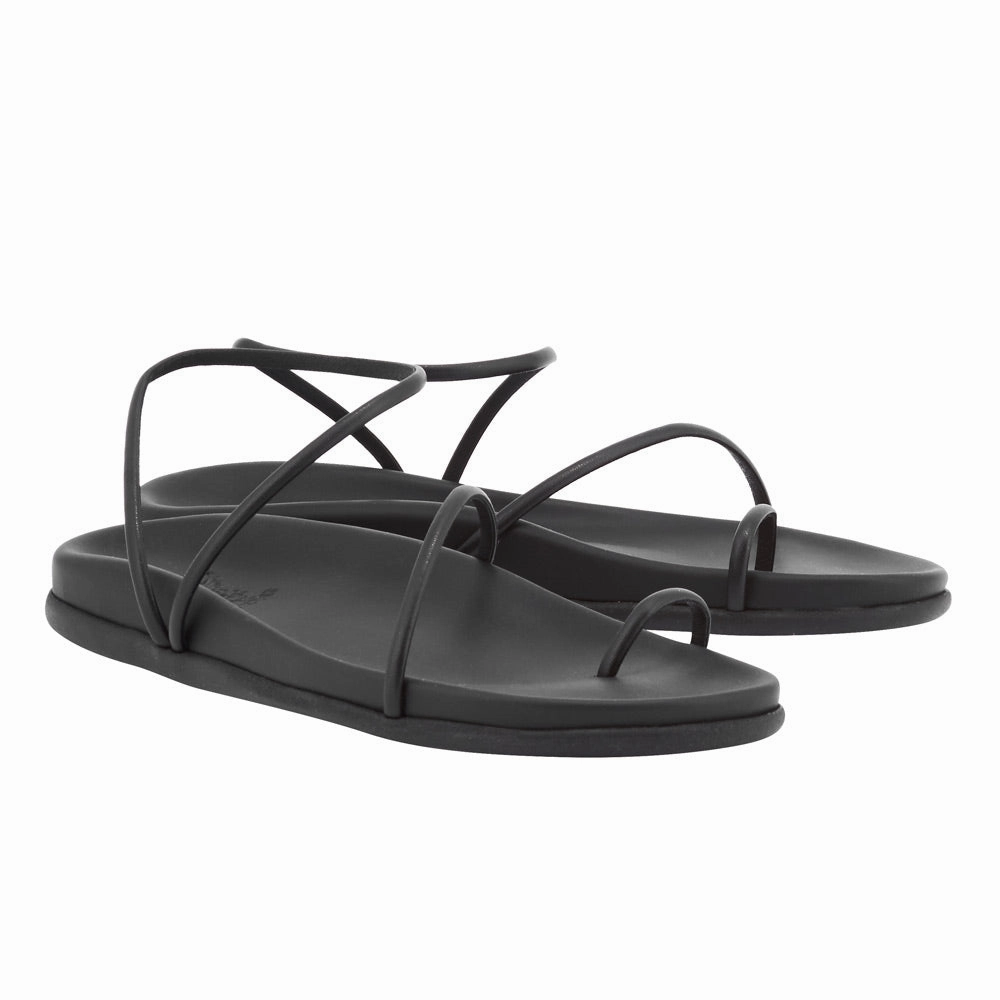 Sandals Wedge Heel Kansiz Footbed Black