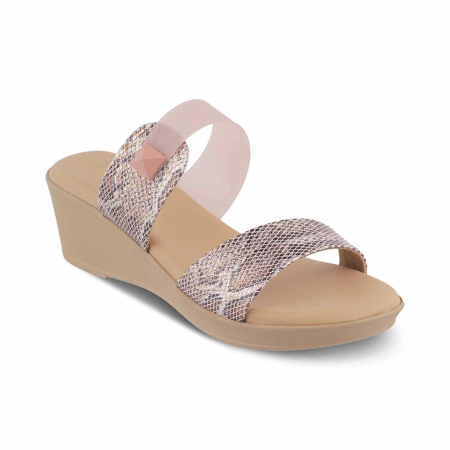 The Chios Pink Women's Casual Wedge Sandals Tresmode Wedge Thong Sandals