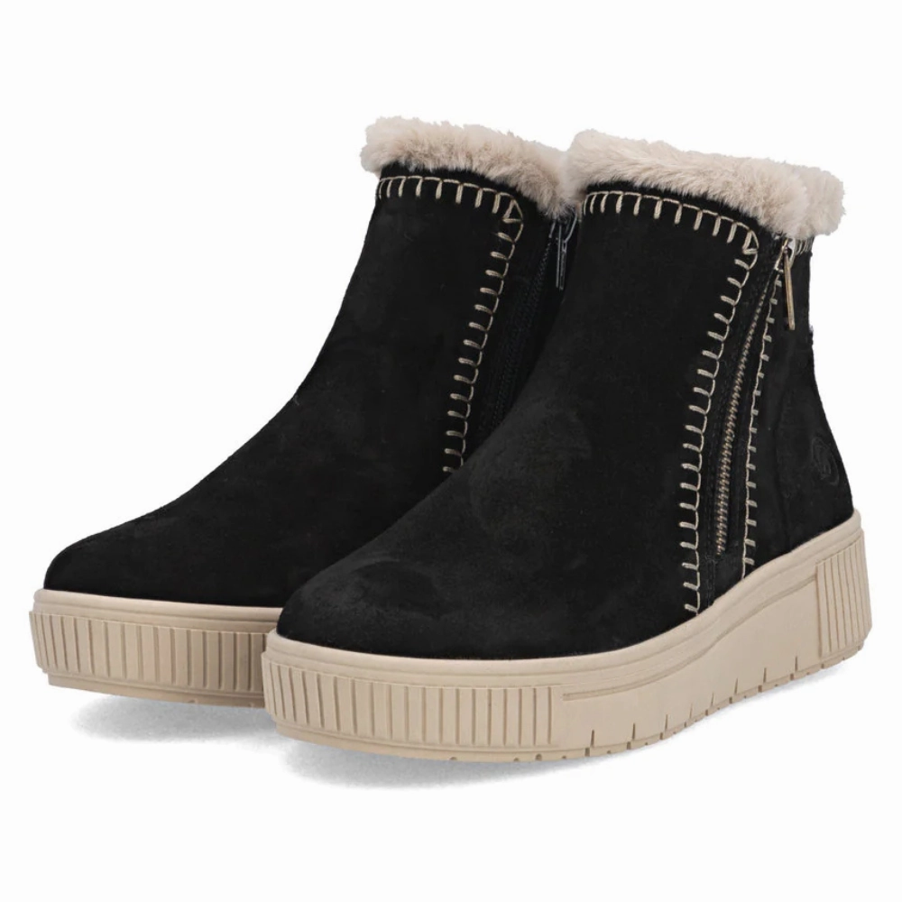 Bell Boots Remonte Bonnie 70 Black Combination Bootie (Women's)