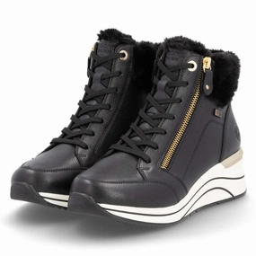 Wide Calf High Knee Boots Remonte D0T77 Eleni Black Boot (Women's)