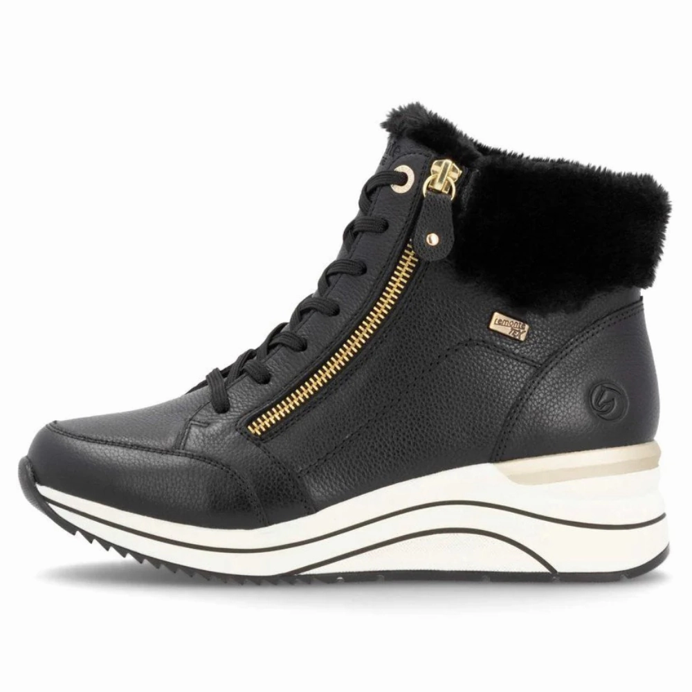 Remonte D0T77 Eleni Black Boot (Women's) Chelsea Rain Boots