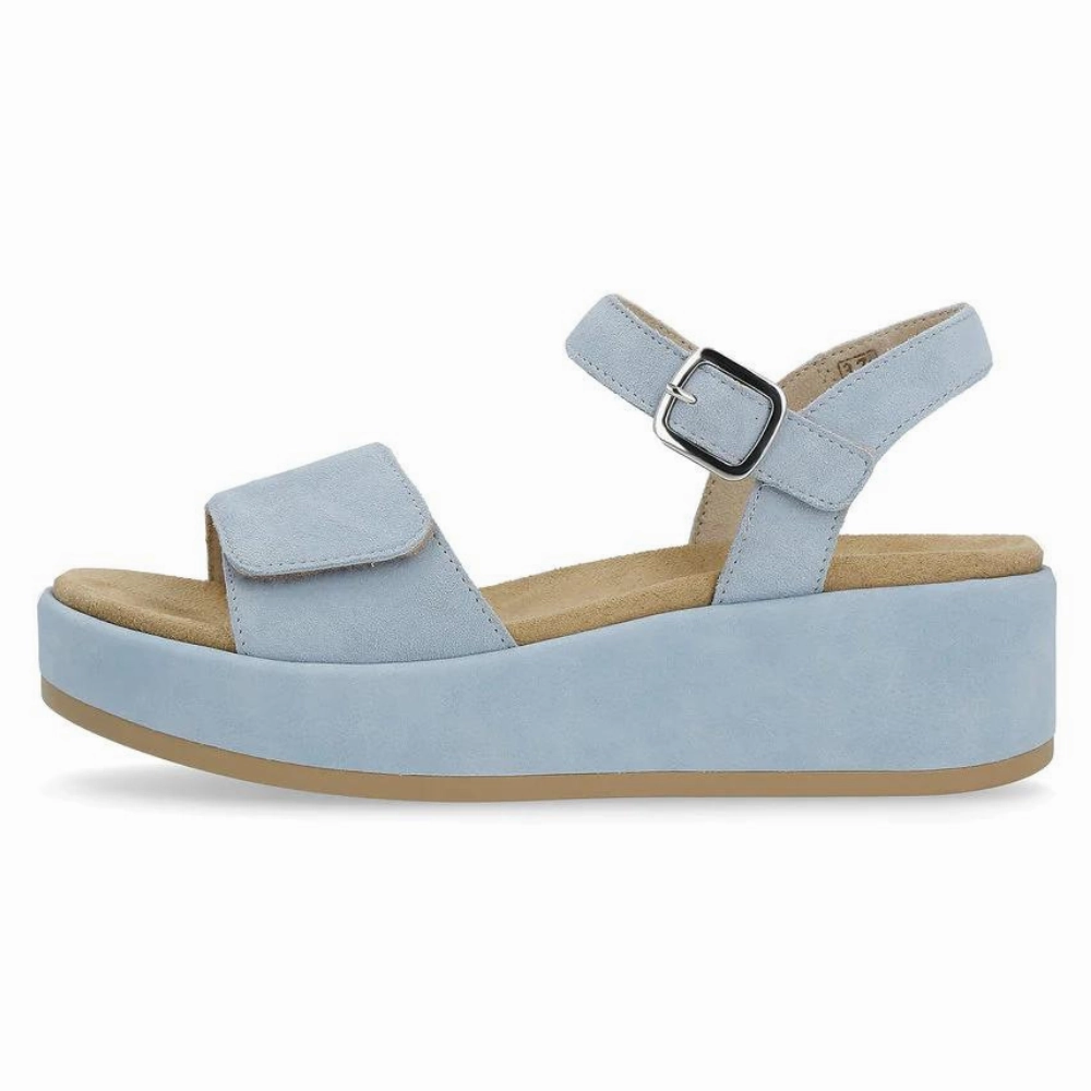 Remonte D1N50 Jocelyn Steel Blue Suede Sandal (Women's) Sandals 777