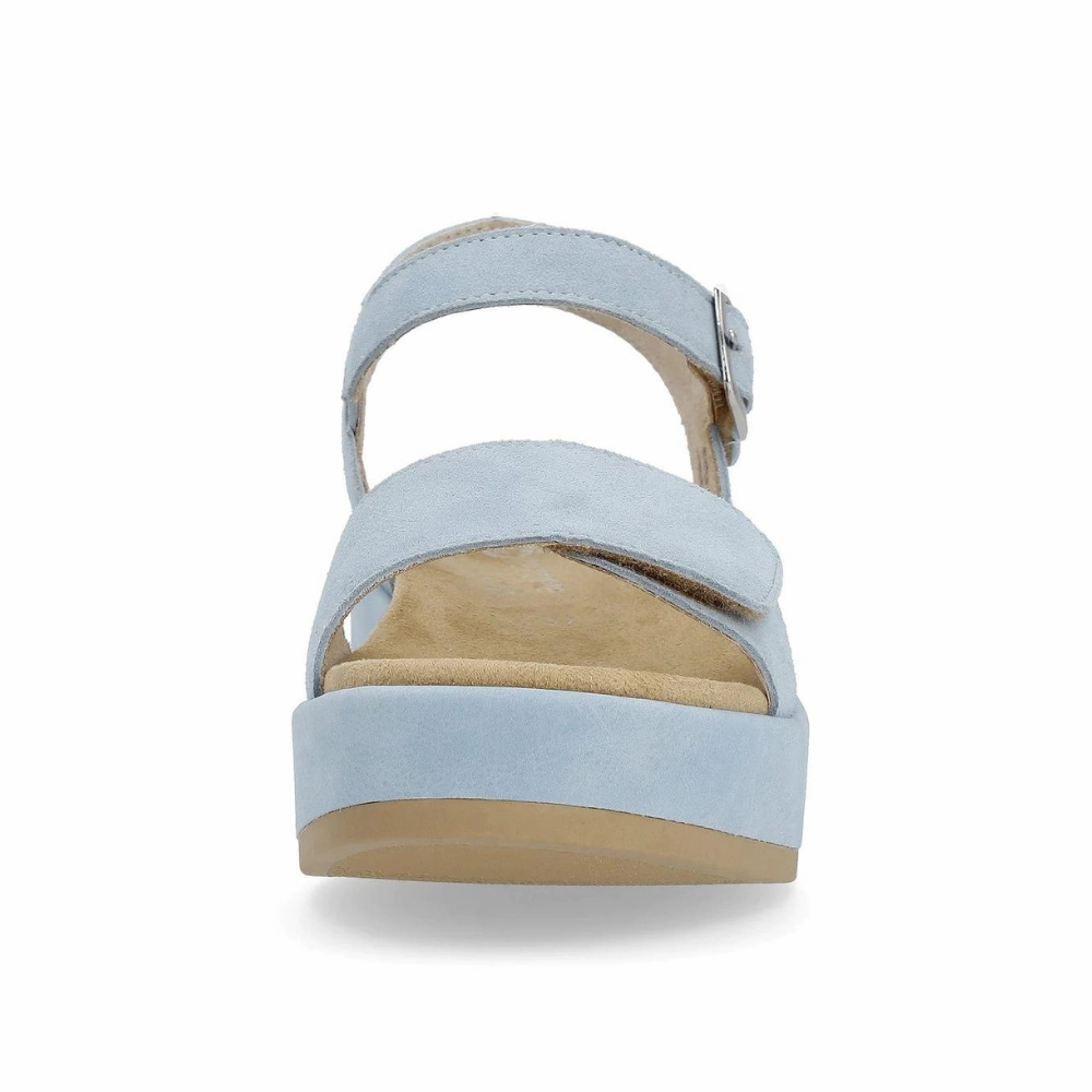 Remonte D1N50 Jocelyn Steel Blue Suede Sandal (Women's) Sandals Last Minute