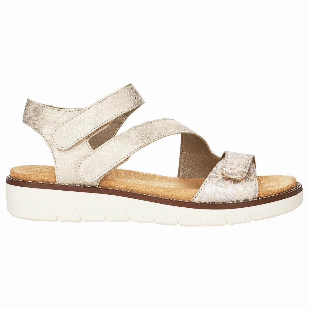 Yuu Sandals Remonte Jocelyn 50 Cliff/Pearl/Muschel Leather Sandal (Women's)