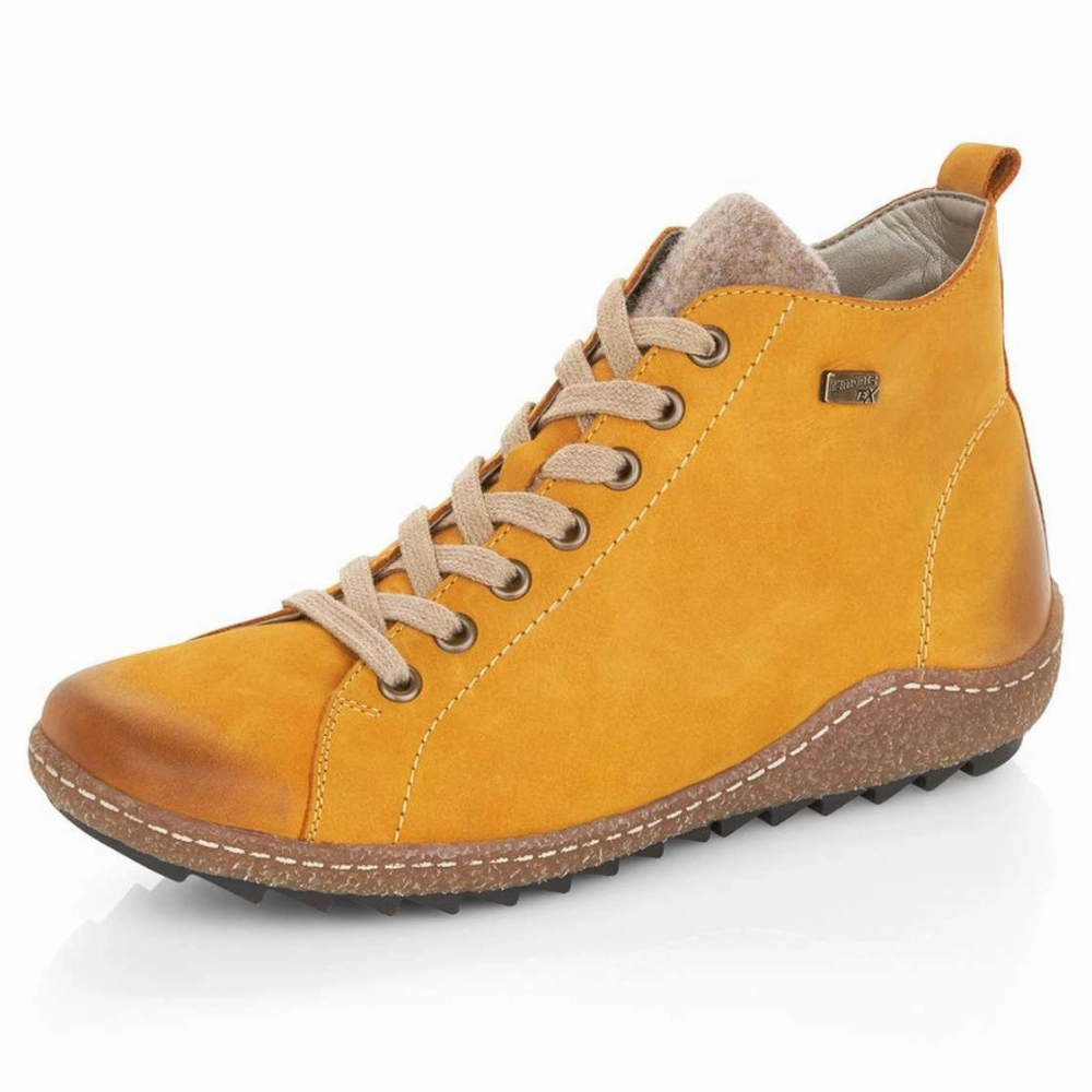 Remonte Liv 89 Yellow Leather Boot (Women's) Where To Buy Hiking Boots