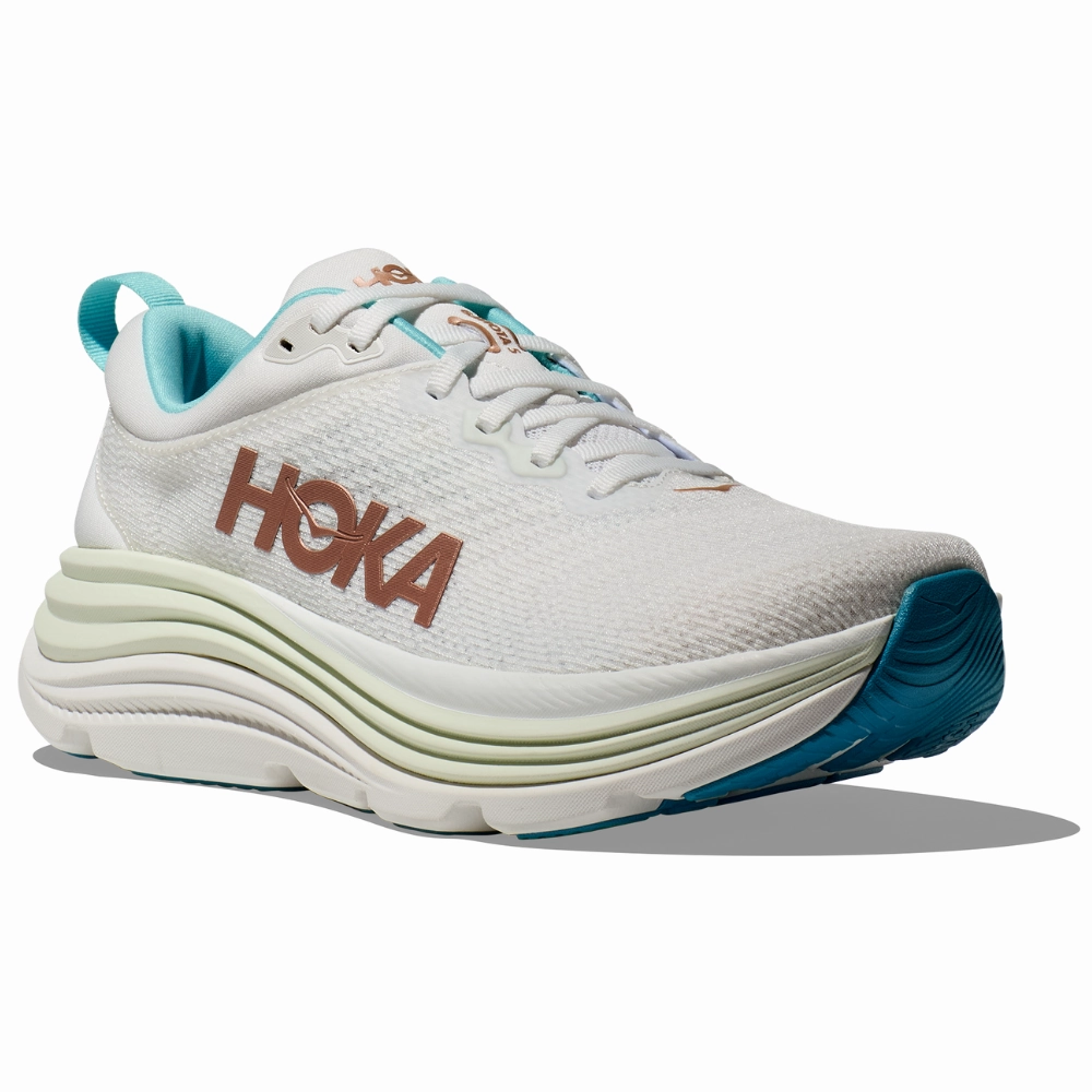 For Hiking Hoka Gaviota 5 Frost/Rose Gold Running Shoe (Women's)
