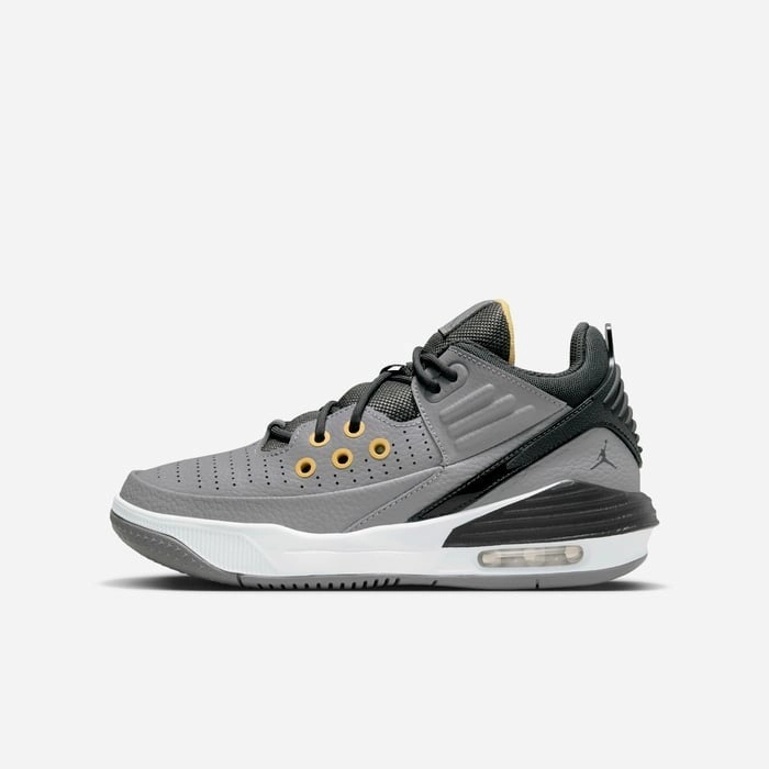 Nike Air Jordan Max Aura 5 DZ4352-007 Sneakers Kids Gray Leather Casual Shoes Machine Wash Sneakers