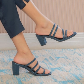 Sandals Royal Caribbean Resort Private Island Jamaica The Imulate Blue Women's Dress Block Heel Sandals Tresmode