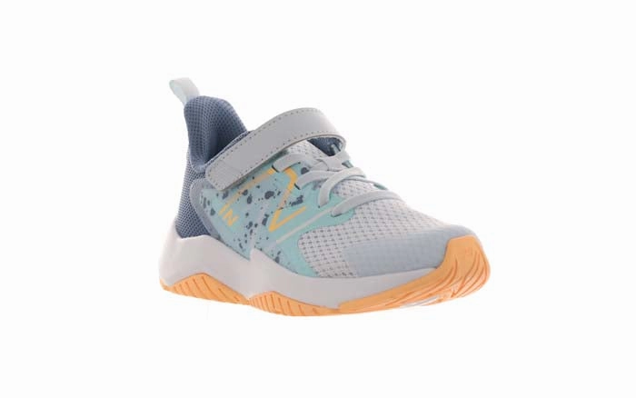 Best Trail Sneakers Big Girl New Balance Rave Run v2 A/C in Ice Blue/Bright Cyan/Solar Flare