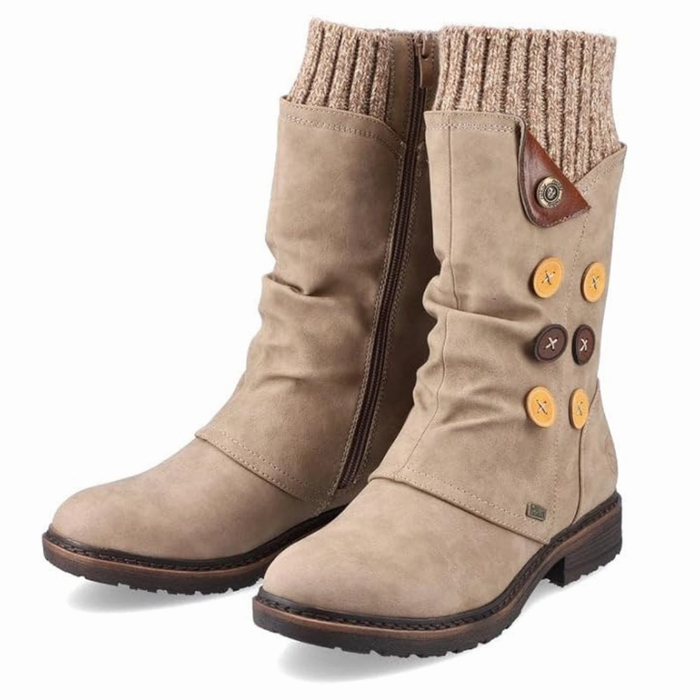 Martens As Motorcycle Boots Rieker Dominika 81 Fango/Ocker/Brown/Hellbraun Boot (Women's)