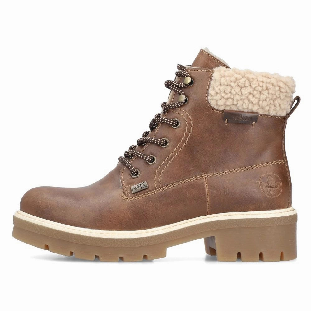 Anderson Bean Elephant Boots Rieker Sabrina 18 Brown Zip Boot (Women's)