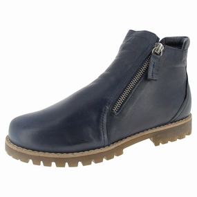Leather Boots Sale Andrea Conti Izzy 2 Dark Blue Leather Boot (Women's)