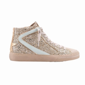 Rooney Glitter Metallic High Top Sneakers Got Sneakers